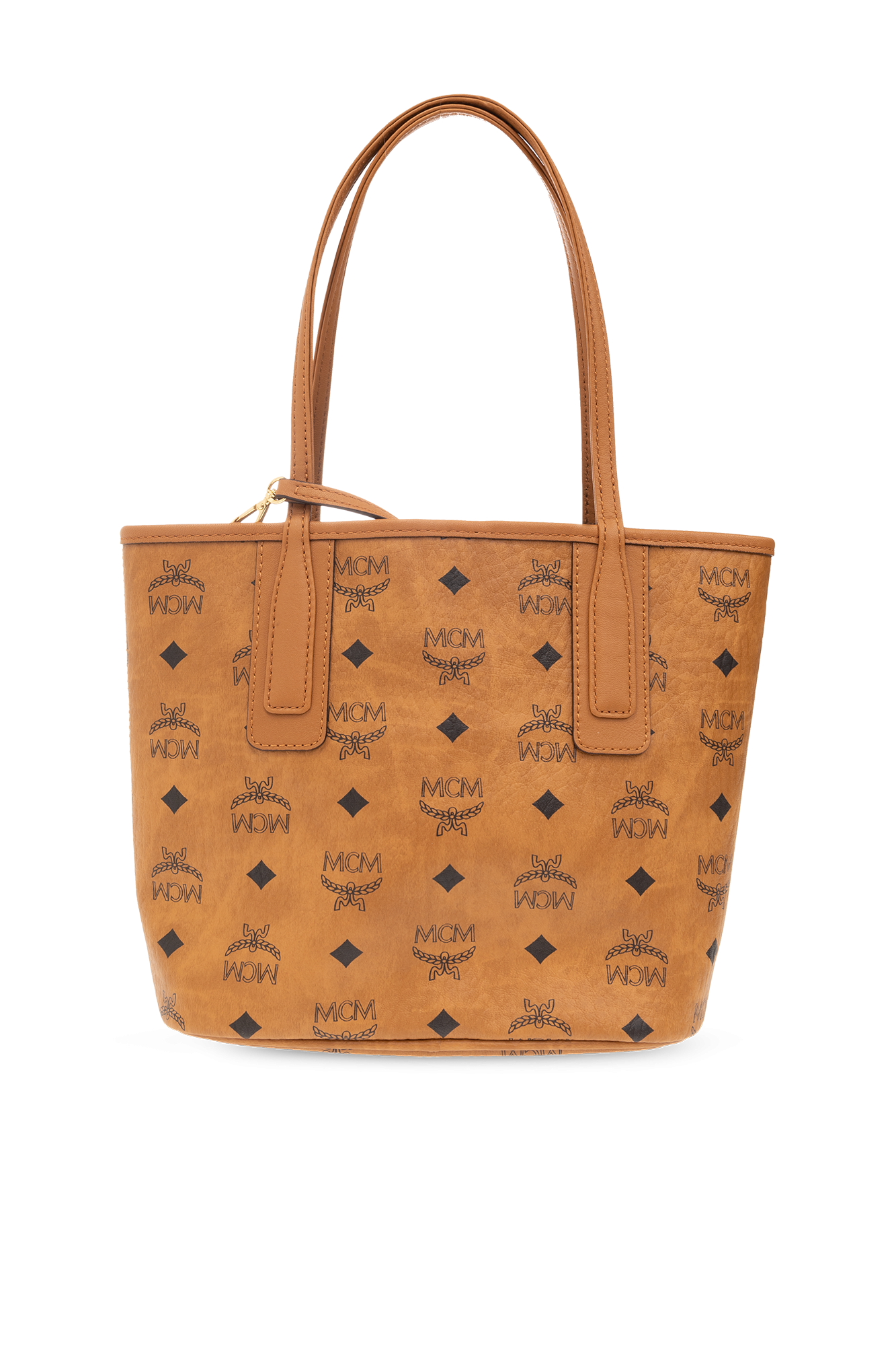 Mcm gold outlet tote